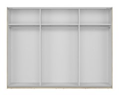 GLAMOUR šatní skříň SZF3D/270/210/3M, kašmír/dub mauvella