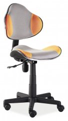 Q-G2 kancelářská židle, oranžová/šedá
