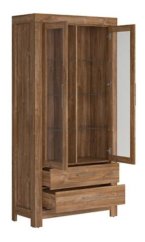 GENT - vitrína REG2W2S/20/10, dub stirling