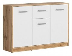 MATOS komoda, dub wotan/bílá mat