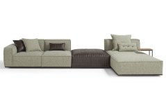PLAZA 1LOW modulová sedací souprava + taburet + polštáře