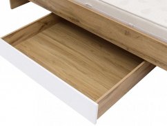 ZELE úložný prostor pod postel, dub wotan/bílý lesk