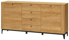 PORTLAND komoda 2dveřová, 4 šuplíky