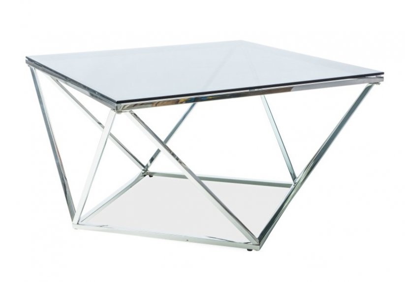 SILVER A konferenční stolek, stříbrná