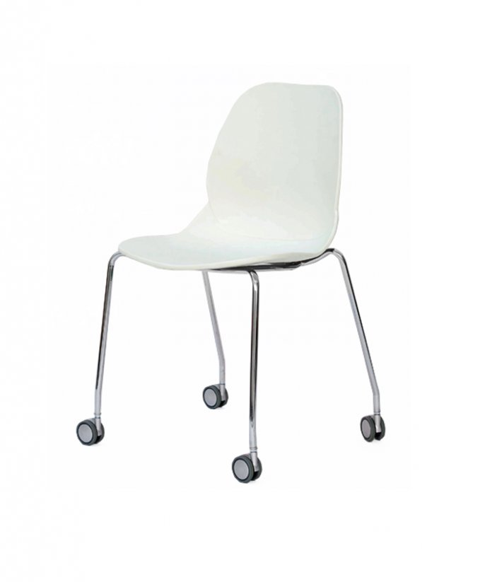 ONE židle 1CIW-PWH bílá/chrom