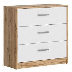 MATOS komoda, dub wotan/bílá mat