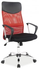 Q-025 kancelářská židle, černá/červená