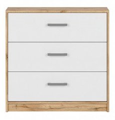 MATOS komoda, dub wotan/bílá mat