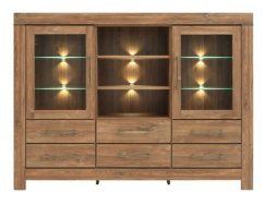 GENT komoda KOM2W6S/13/17, dub stirling