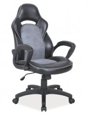 Q-115 kancelářská židle, černá/šedá