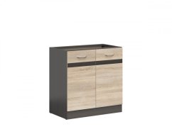 Junona Line skříňka D2D/80/82, wenge/dub Sonoma