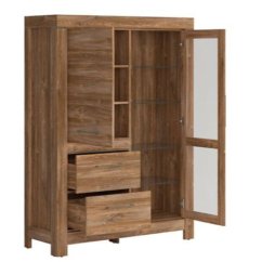 GENT - vitrína REG1W1D2S/16/12, dub stirling