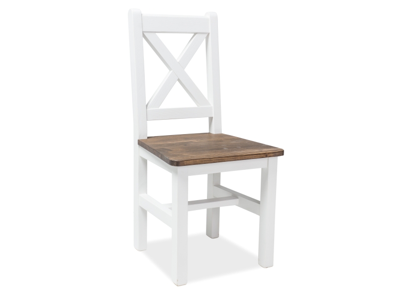 POPRAD jídelní židle, hnědý vosk/bílý vosk