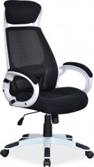 Q-409, kancelářská židle, černá/bílá