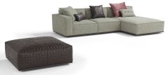 PLAZA - rohová sedací souprava + TABURET
