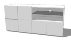 DAMA TV stolek, bílá