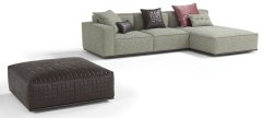 PLAZA - rohová sedací souprava + TABURET