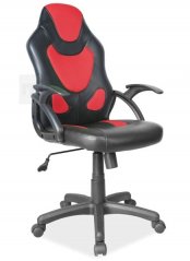 Q-100, kancelářská židle, černá, červená