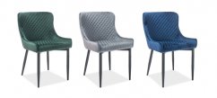COLIN B VELVET židle, zelená, šedá, modrá