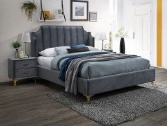 MONAKO - postel, šedá, 160x200 cm