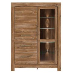 GENT - vitrína REG1W1D2S/16/12, dub stirling