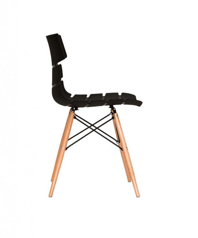 TWO židle 2WX-PBK černá/dřevo