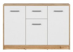 MATOS komoda, dub wotan/bílá mat