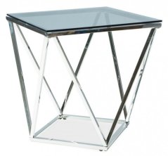 SILVER B konferenční stolek, stříbrná