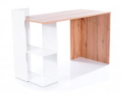 B-001 psací stůl, dub wotan/bílá