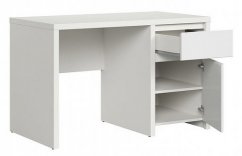 KASPIAN psací stůl BIU1D1S/120, bílá/bílá matná
