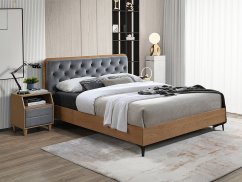 DONNA - postel, šedá, 160x200 cm