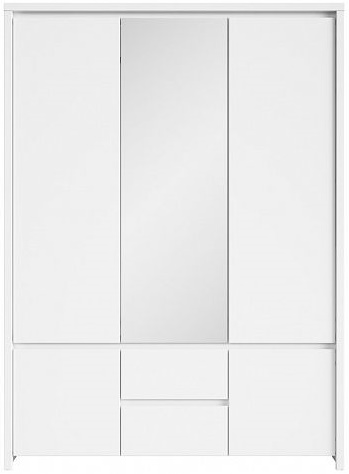 KASPIAN skříň SZF5D2S,  bílá/bílá matná